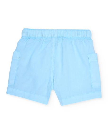 Bermuda garçon en tissu tissé avec poches sur le devant Bleu 2 - vertbaudet enfant 