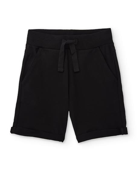 Garçon-Short-Bermuda garçon en maille avec revers au bas