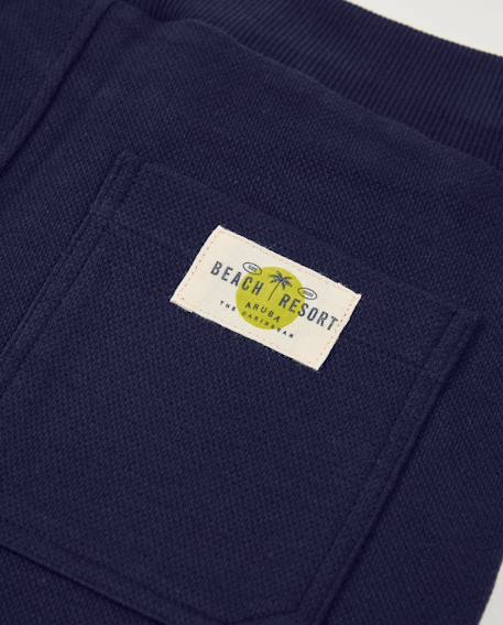 Bermuda garçon en maille au tissu doux Bleu 4 - vertbaudet enfant 