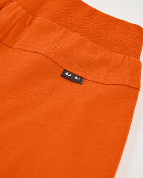 Bermuda garçon en maille avec cordon de serrage réglable Orange 4 - vertbaudet enfant 