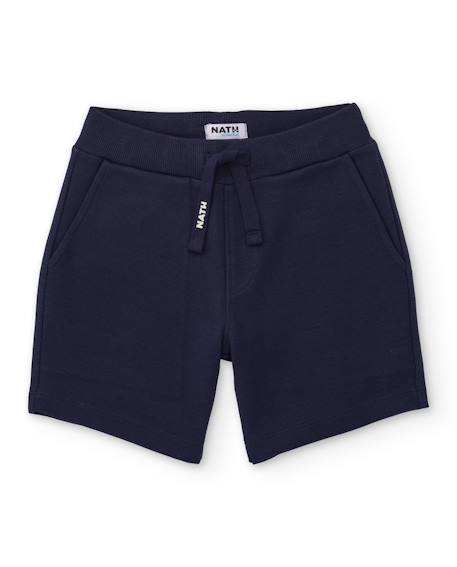 Bermuda garçon en maille au tissu doux Bleu 1 - vertbaudet enfant 