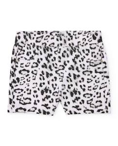 -Short fille en maille avec motif animalier