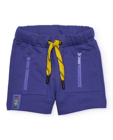 Bébé-Short-Bermuda garçon en maille avec poches zippées