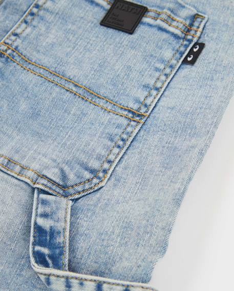 Bermuda garçon en toile et denim Bleu 5 - vertbaudet enfant 