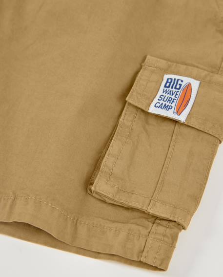 Bermuda garçon en tissu tissé avec poches cargo Marron 4 - vertbaudet enfant 