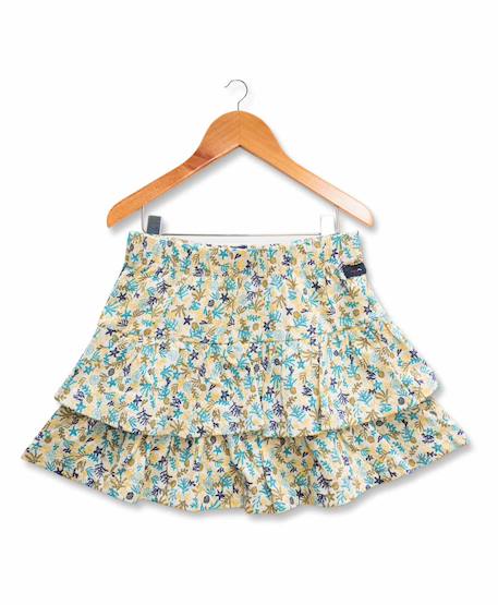 Jupe courte 100% coton fille Imprime fond grege 2 - vertbaudet enfant 