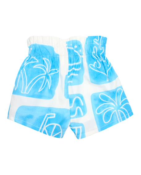 Short pour fille en toile avec taille froncée Blanc 2 - vertbaudet enfant 
