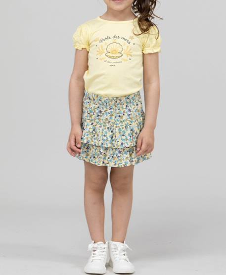 Fille-Jupe courte 100% coton fille