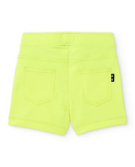 Short fille en maille avec tissu extensible Jaune 2 - vertbaudet enfant 