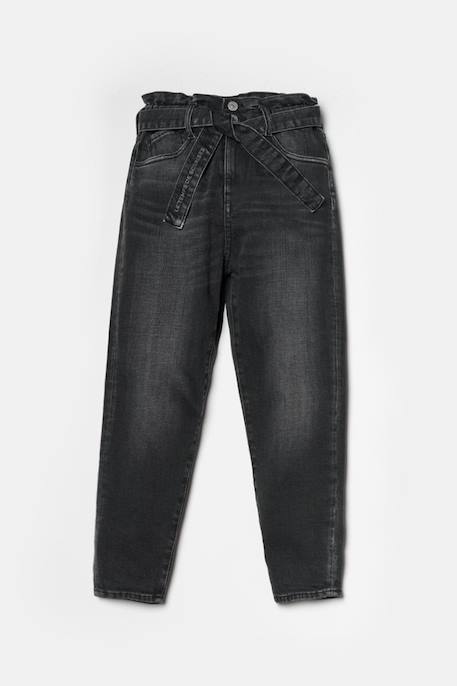 Jeans loose, large boyfit, longueur 34 Black / black 1 - vertbaudet enfant 