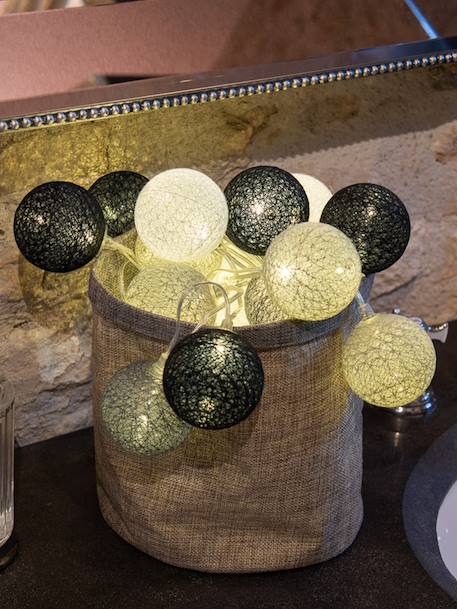 Guirlande boule lumineuse led usb télécommandée Acajou+Arlequin+Bébé+Byzantin+Chocolat+Coton+Églantine+Flocon+Horizon+Licorne+Mangrove+Messopotamia+Minuit+Océan+Ottoman+Princesse+Provence+Romania+Sauvage+Scandinave+Tagada 56 - vertbaudet enfant 