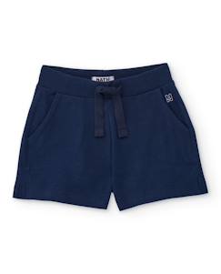-Short fille en maille avec taille élastique