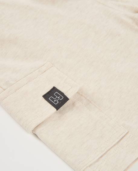 Bermuda garçon en maille avec poche latérale Beige 4 - vertbaudet enfant 