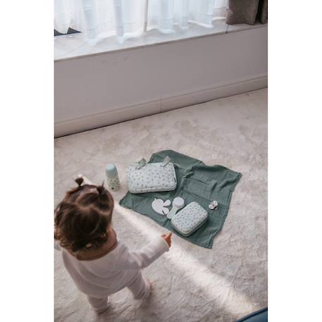 Set accessoire toilette bébé brosse + peigne hygge baby Oisillons beige 2 - vertbaudet enfant 
