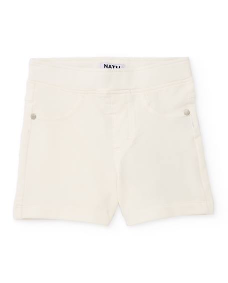 Fille-Short fille en maille et tissu stretch