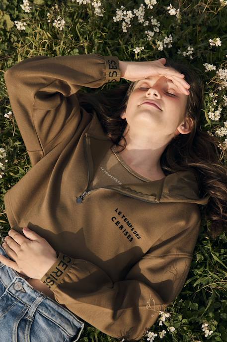 Sweat-shirt capuche joiagi Chocolat 2 - vertbaudet enfant 