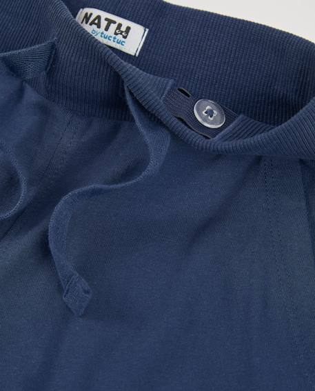 Bermuda garçon en maille avec taille élastique Bleu 3 - vertbaudet enfant 