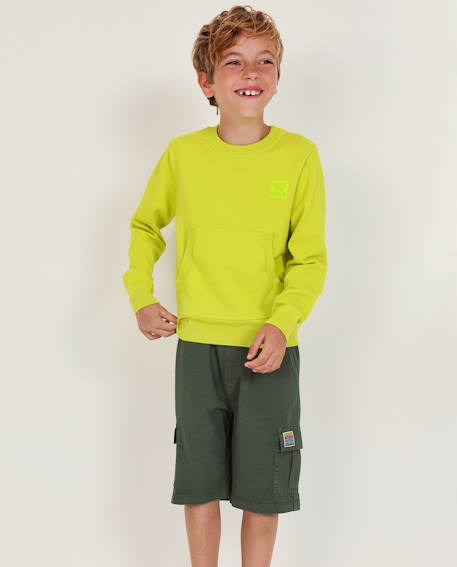Garçon-Short-Bermuda garçon en maille avec poches cargo