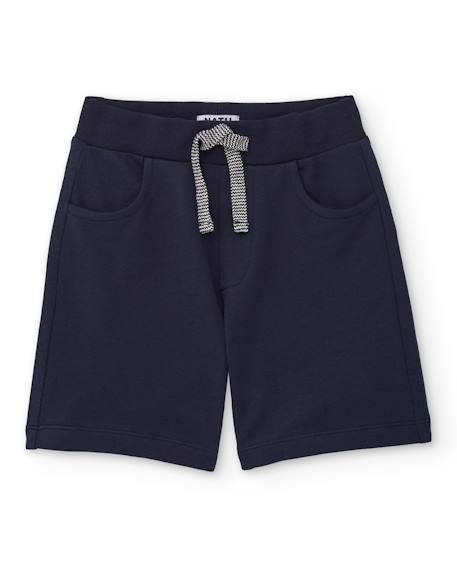 Garçon-Bermuda garçon en maille avec taille élastique