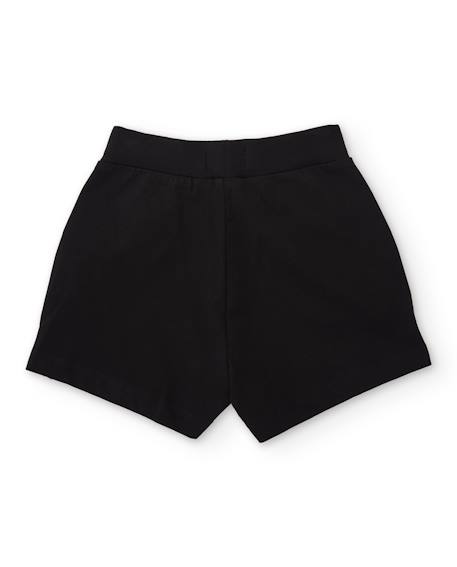 Short fille en maille avec cordon de serrage réglable Noir 2 - vertbaudet enfant 