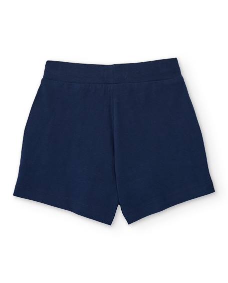 Short fille en maille avec taille élastique Bleu 2 - vertbaudet enfant 