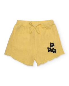 Short pour fille léger avec broderie sur le côté  - vertbaudet enfant