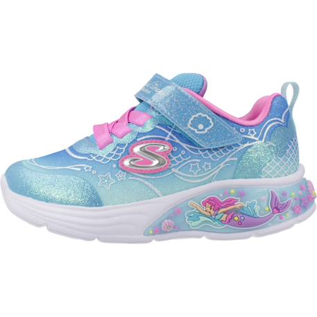 Baskets Sirène basses à scratch Bleu multi+Lvmt levender multi 2 - vertbaudet enfant 