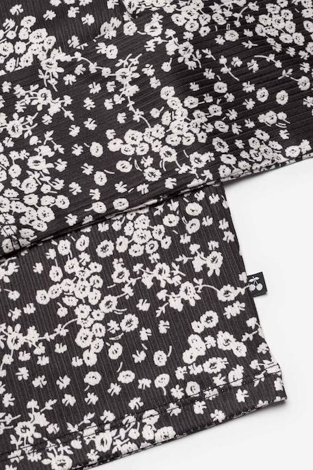 Tee-shirt comegi Black flower 2 - vertbaudet enfant 