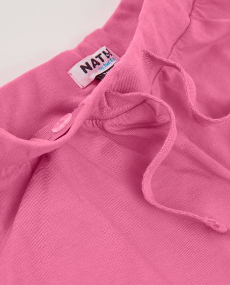 Short fille en maille avec cordon de serrage ajustable Rose 3 - vertbaudet enfant 