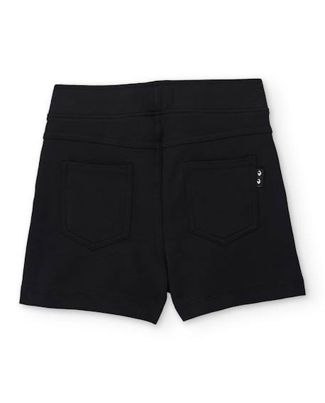Short fille en maille avec tissu extensible Noir 2 - vertbaudet enfant 