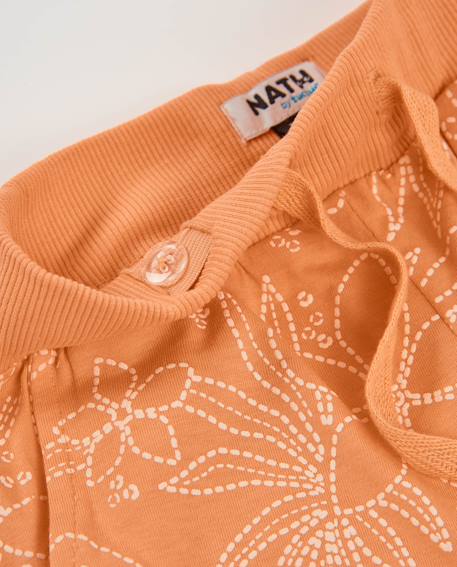 Short fille en maille avec imprimé floral Orange 3 - vertbaudet enfant 