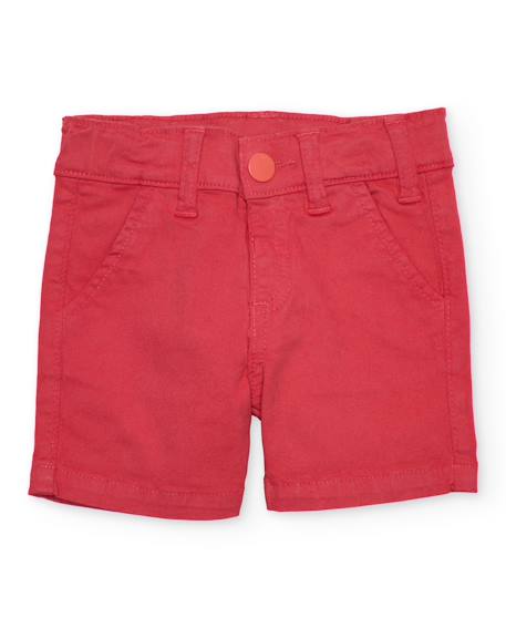 Bermuda pour garçon en coton Rouge 1 - vertbaudet enfant 