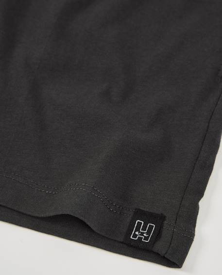 Bermuda garçon en maille avec taille élastique Gris 4 - vertbaudet enfant 