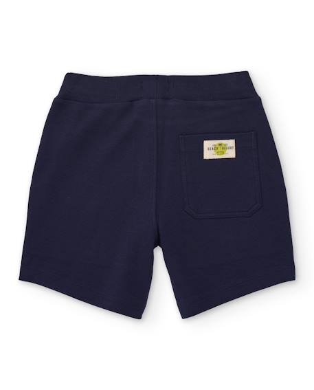 Bermuda garçon en maille au tissu doux Bleu 2 - vertbaudet enfant 