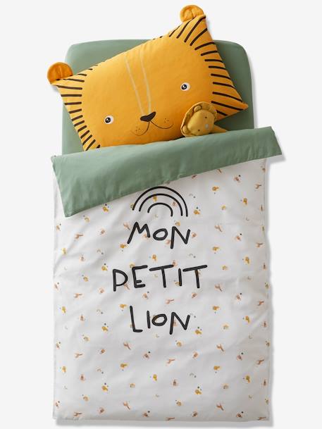Taie d'oreiller bébé Mon petit lion camel 3 - vertbaudet enfant 