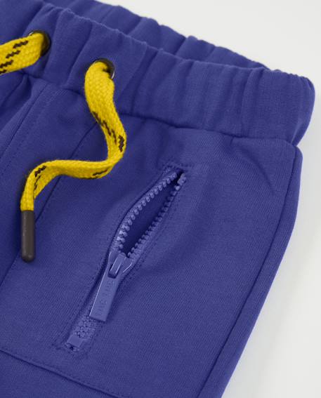 Bermuda garçon en maille avec poches zippées Violet 3 - vertbaudet enfant 
