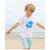 T-shirt manches courtes 100% coton garçon Fond blanc imprime bleu 4 - vertbaudet enfant 