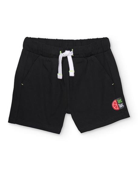 Garçon-Bermuda garçon en maille avec cordon contrasté