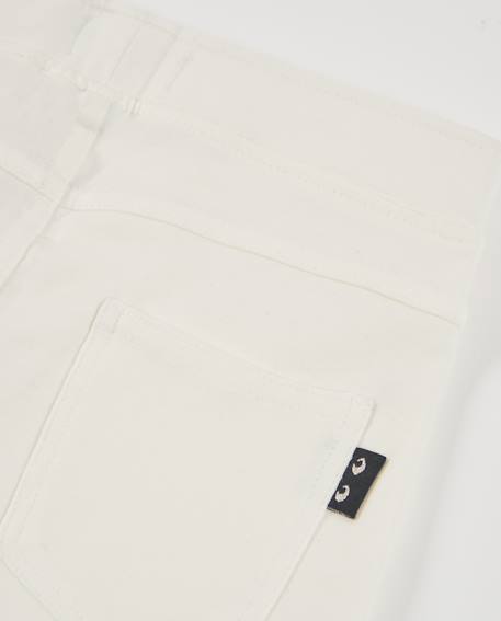 Short fille en maille et tissu stretch Blanc 4 - vertbaudet enfant 