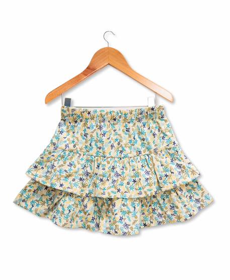 Jupe courte 100% coton fille Imprime fond grege 3 - vertbaudet enfant 
