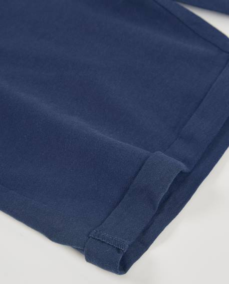 Bermuda garçon en maille avec taille élastique Bleu 4 - vertbaudet enfant 