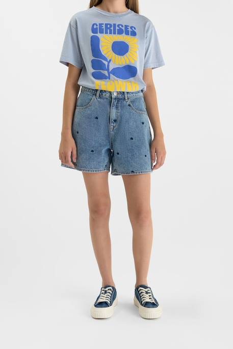 Fille-Short en jeans evagi