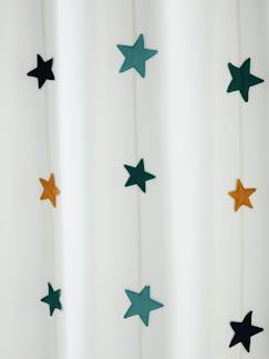 Linge de maison et décoration-Décoration-Rideau guirlande à œillets tamisant étoiles
