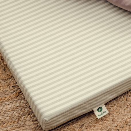 Matelas d'appoint pliant coton bio rayé Rayé ambre+Rayé tilleul 8 - vertbaudet enfant 