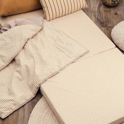 Puériculture-Matelas d'appoint pliant coton bio rayé
