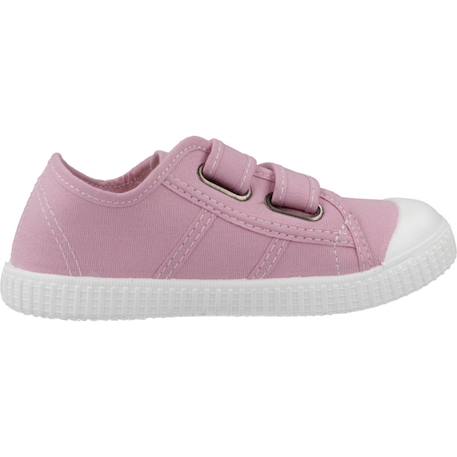 Baskets basses  à scratch Rose petalo+Rose skin 1 - vertbaudet enfant 