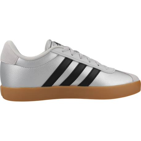 Baskets garçon en cuir à lacets court Gris silver 1 - vertbaudet enfant 