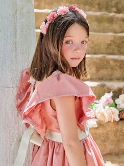 -Couronne fleurs rose blush