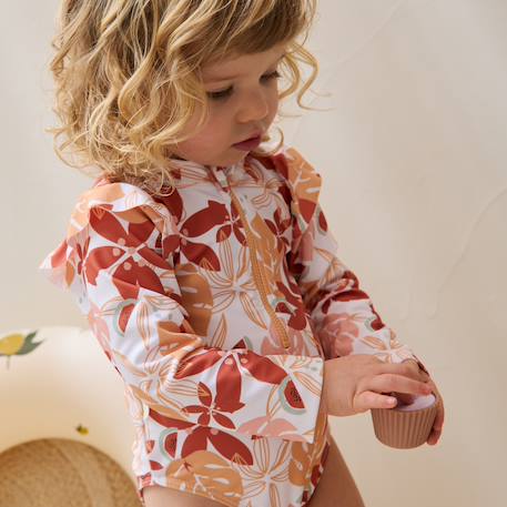 Maillot de bain 1 pièce bébé manches longues cassis Orange 5 - vertbaudet enfant 