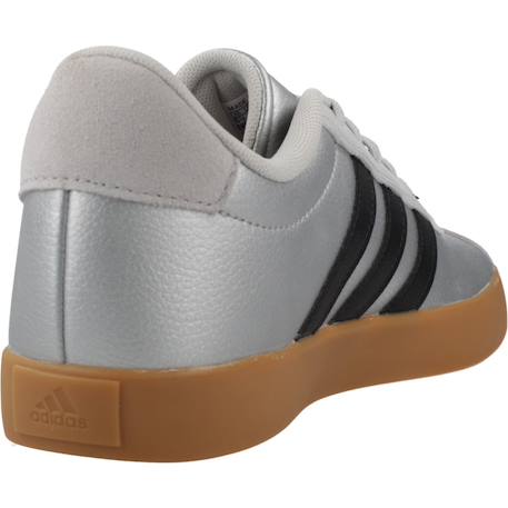 Baskets garçon en cuir à lacets court Gris silver 3 - vertbaudet enfant 